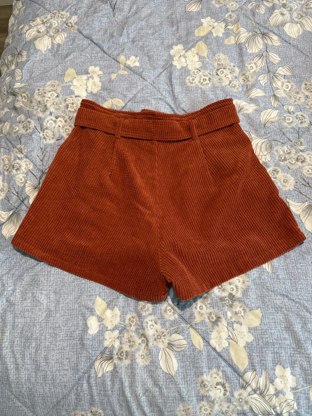 High-Waist Corduroy Women's Shorts Size Small Retro 70s Rust Altar’d State - Picture 3 of 4
